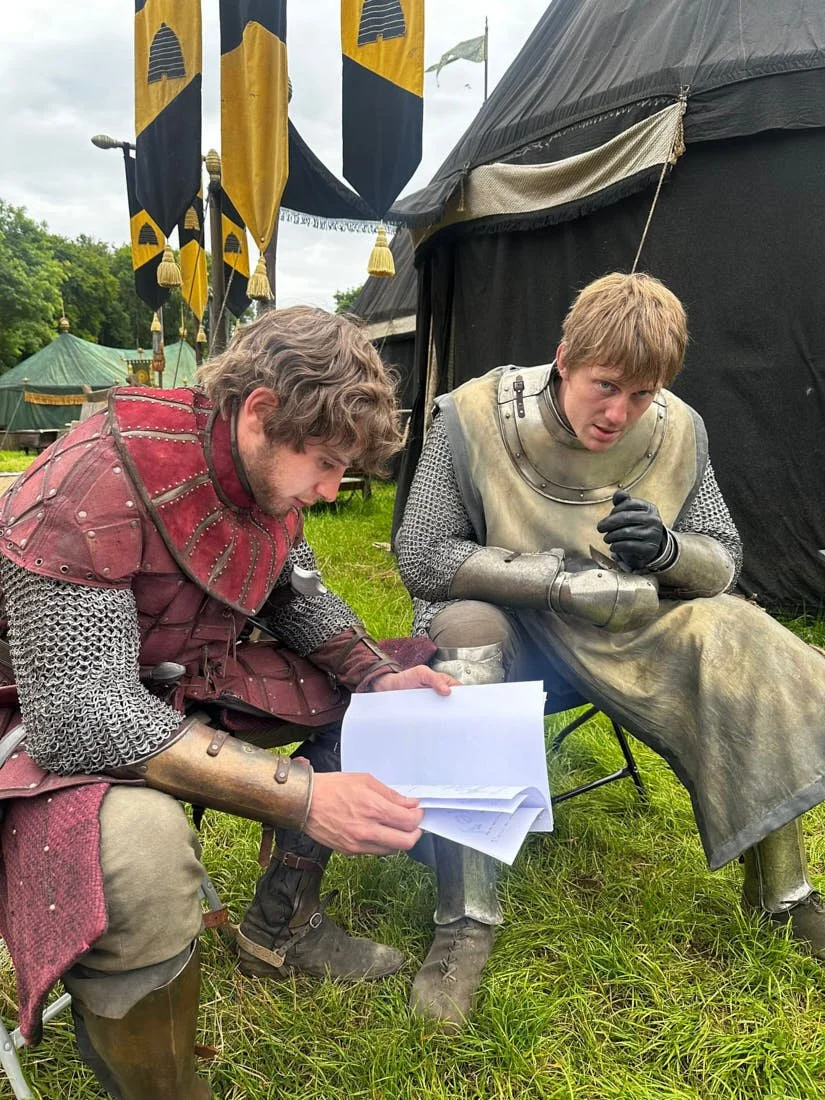 Henry Ashton actor the personal edit camera roll LE MILE Magazine shaun and pete practising lines