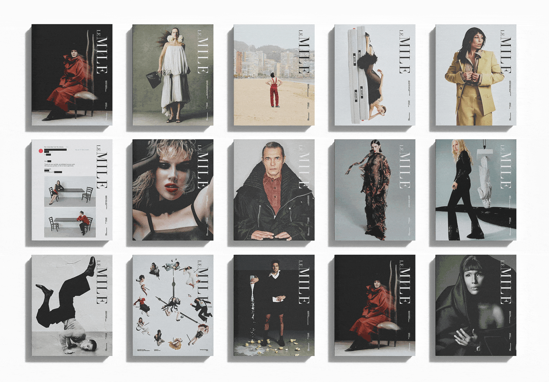 LE MILE Magazine Identity Issue 40 Covers Shop