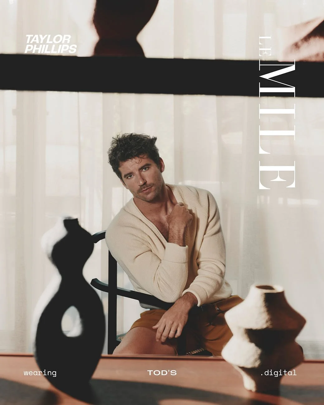 Taylor Phillips LE MILE Magazine Digital Cover SS26 wearing Tods