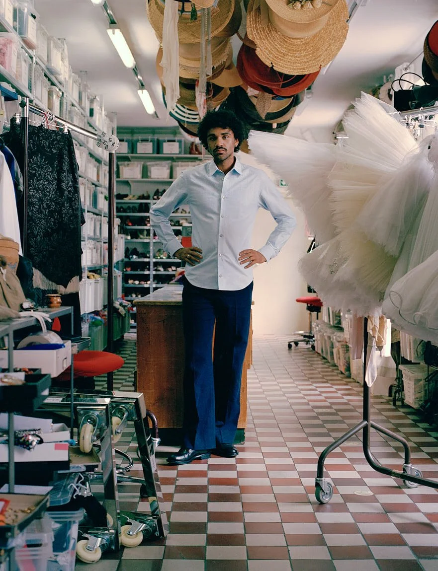 Langston Uibel wearing Louis Vuitton FW26 for LE MILE Magazine photo by Frederik Rügger