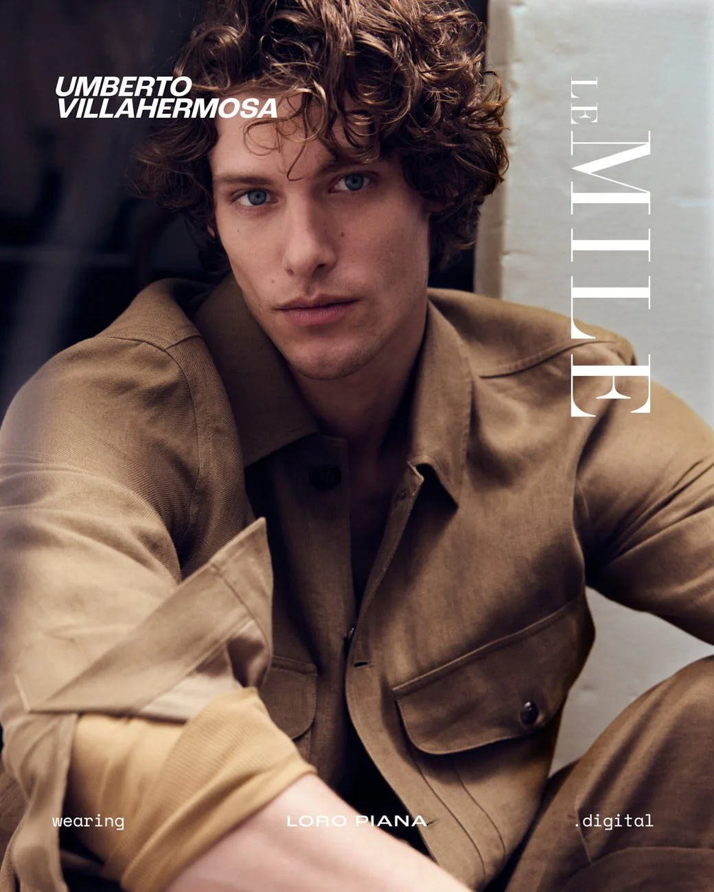 UMBERTO VILLAHERMOSA photo Cosimo Buccolieri Digital Cover SS26 for LE MILE Magazine Umberto wears a total look by LORO PIANA