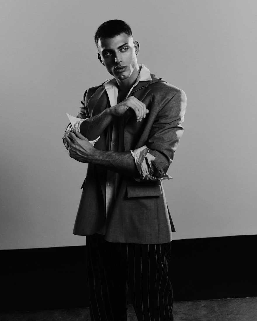 LE MILE Magazine Dancer Simone Emili editorial photo Cosimo Buccolieri Simone wears a total look by MOSCHINO