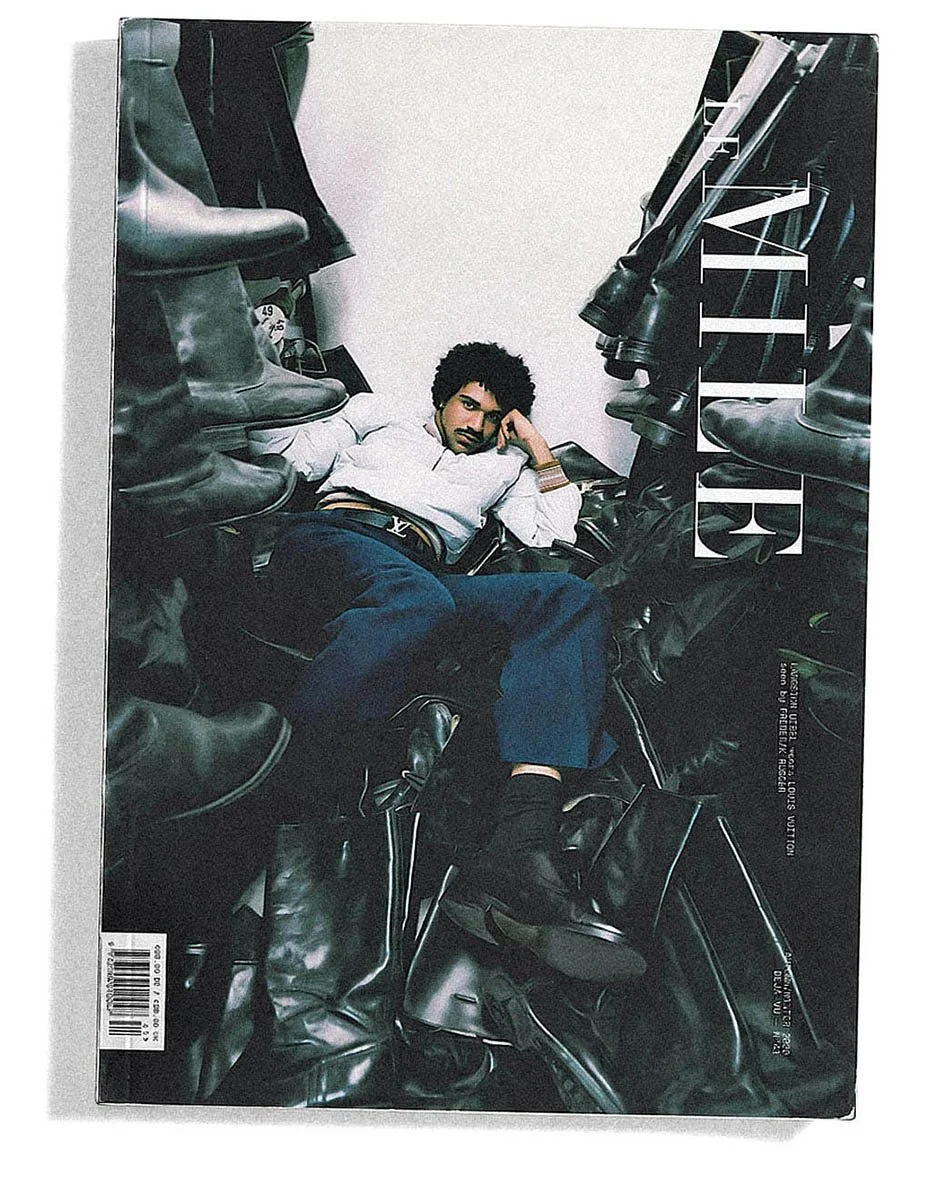 Langston Uibel wearing Louis Vuitton FW26 for LE MILE Magazine photo by Frederik Rügger