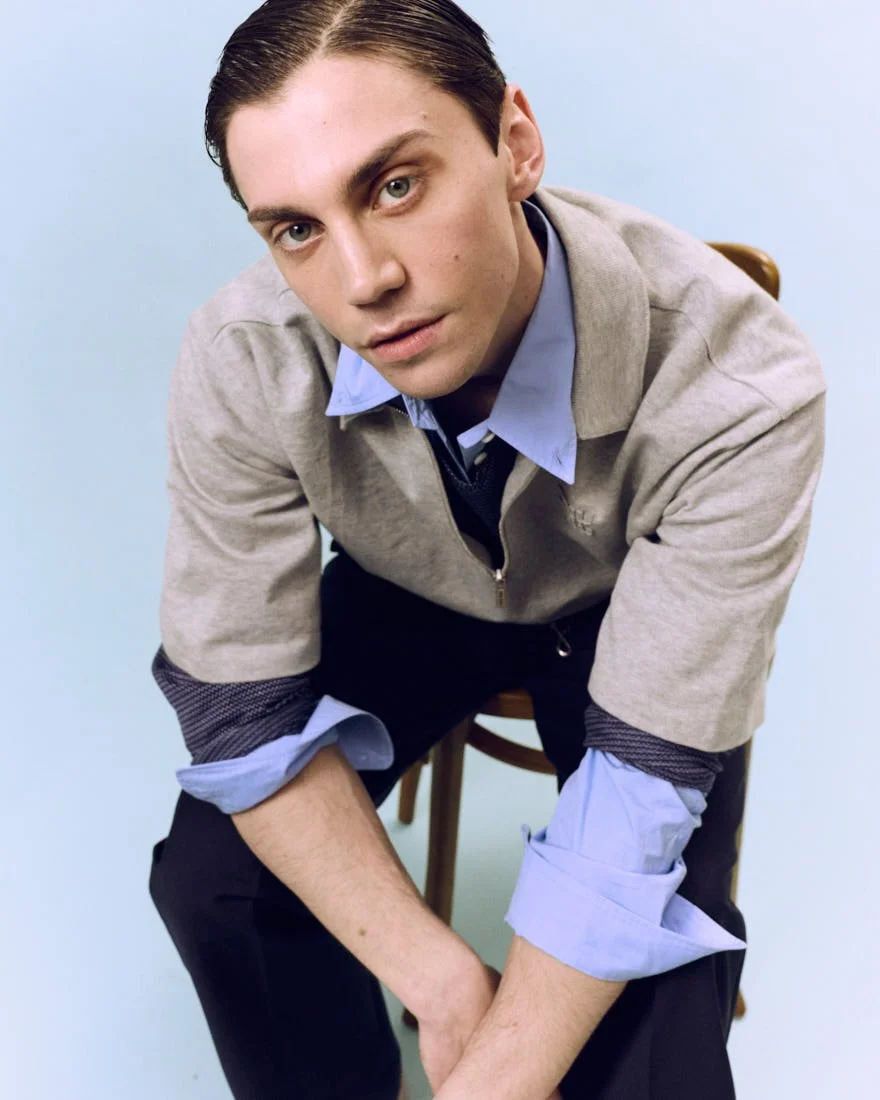 LE MILE Magazine Dancer MATTEO MICCINI Interview SS26 Fashion Editorial Matteo wears a total look by MIU MIU  