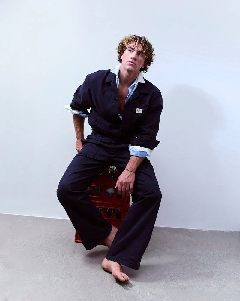 Simone Pollastri Digital Cover for LE MILE Magazine photo by Cosimo Buccolieri lemilestudios Simone wears a jacket and pants by TAN, and shirts by MOSCHINO and ALESSANDRO GHERARDI