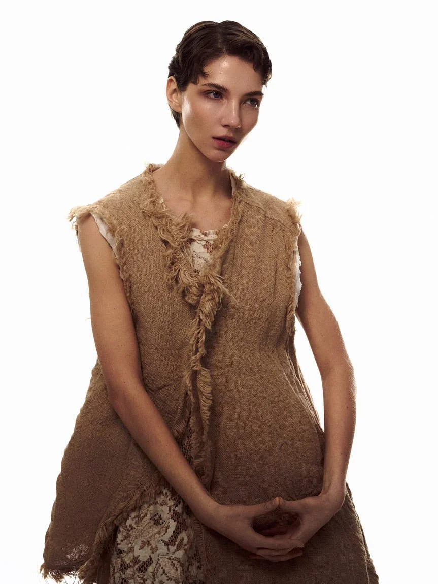 Solferino Perfumes for LE MILE Magazine SS26 photo Timothy Joseph Boué Katrina wears total look by COMME DES GARÇONS