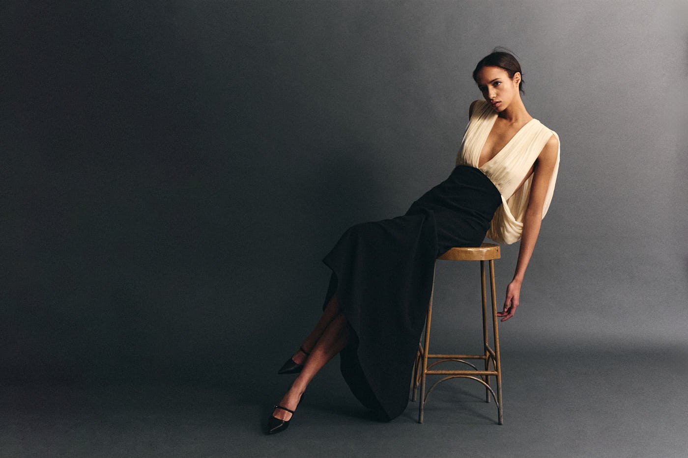 EDITH MARCHIANI FW25 LE MILE Magazine Editorial by lemilestudios Antonio Crotti Edith wears a total look by CELINE