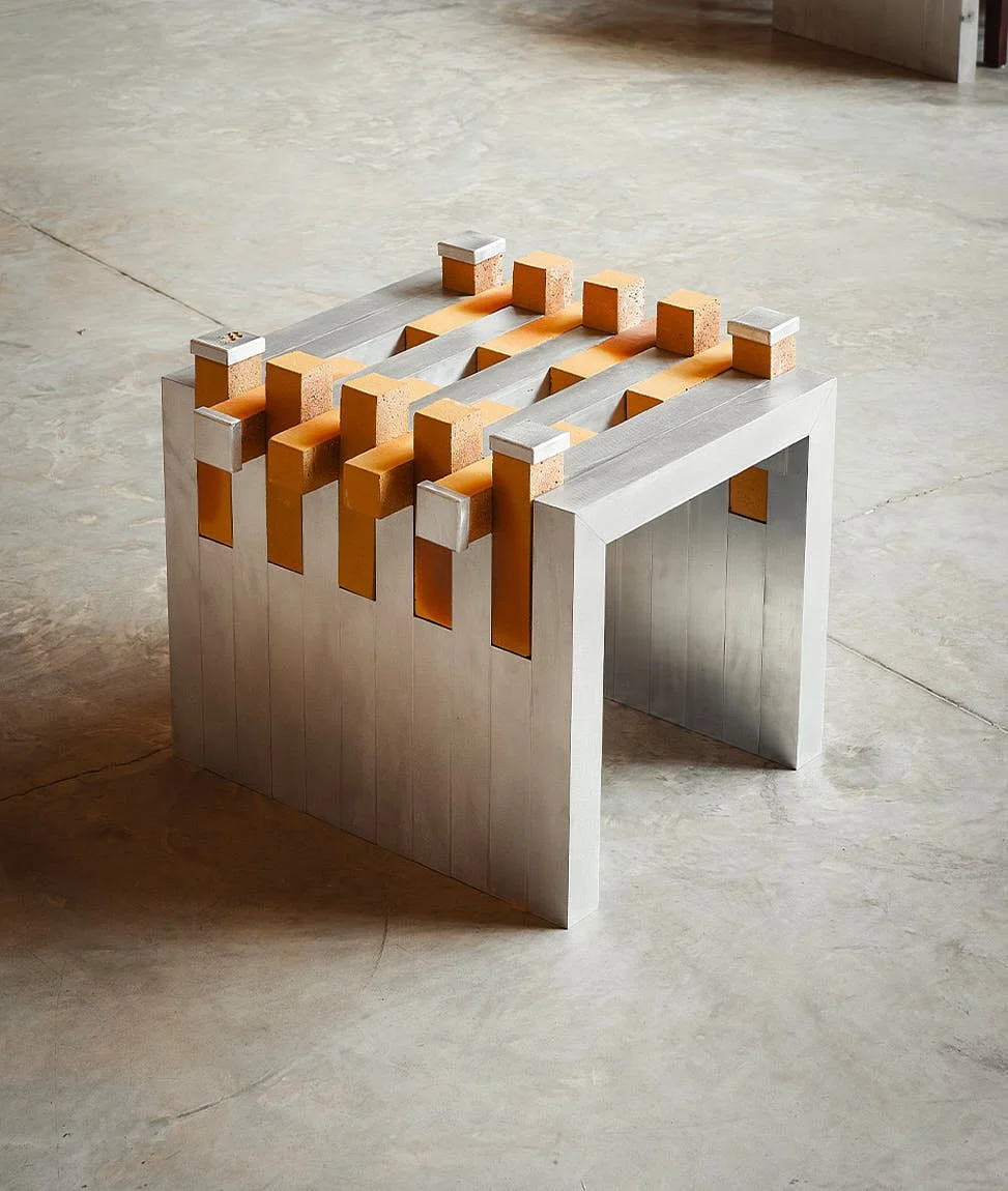 Industrial Designer Fashion Tom Ducarouge Interview Talk LE MILE Magazine Side table created for New Balance in Valencia as part of a custom furniture