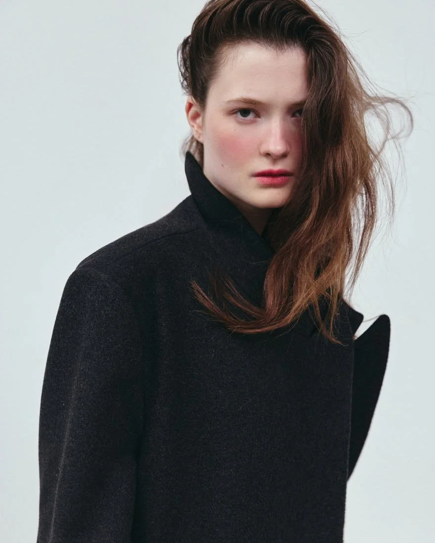 MADDIE STANLEY SS26 Editorial for LE MILE Magazine Maddie wears coat by MAREA