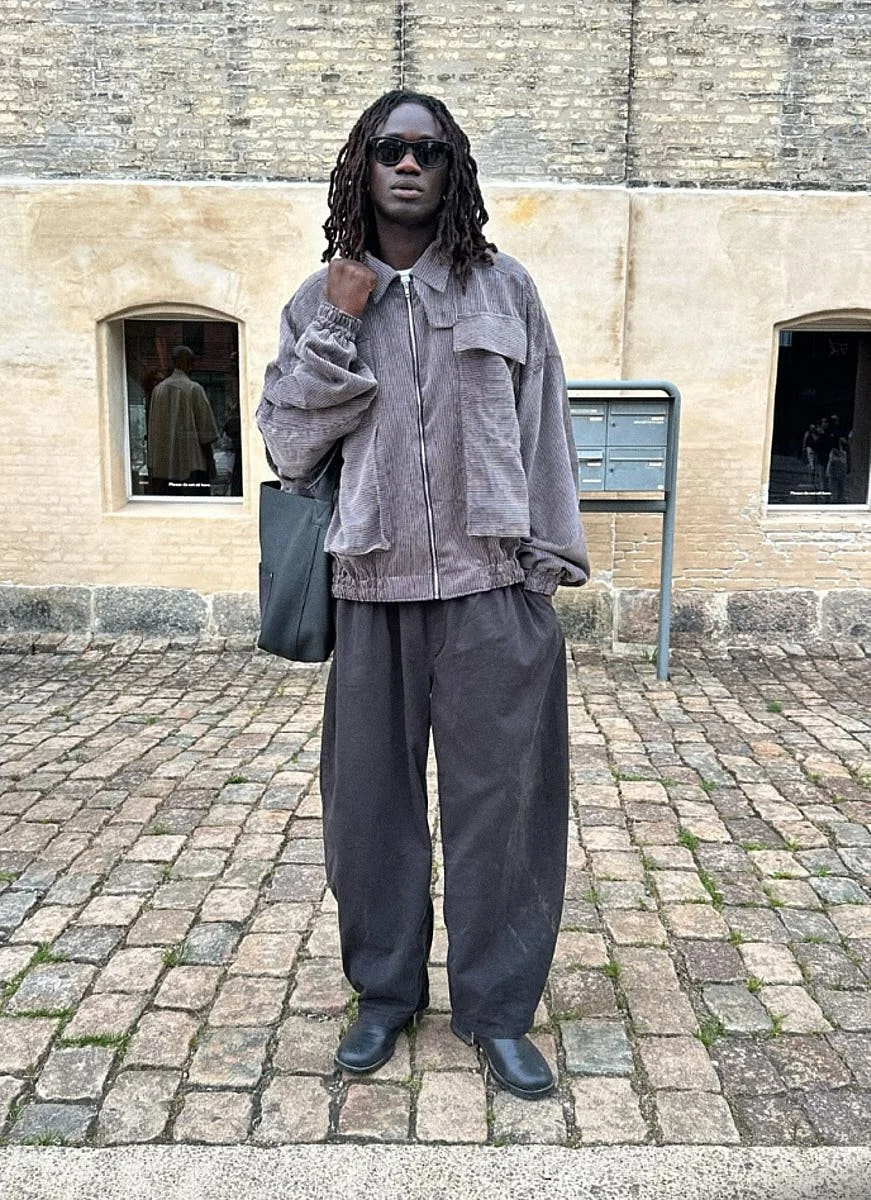 model Bass LE MILE Magazine The Personal Edit Copenhagen Fashion Week 2026 Photos outside René’s show