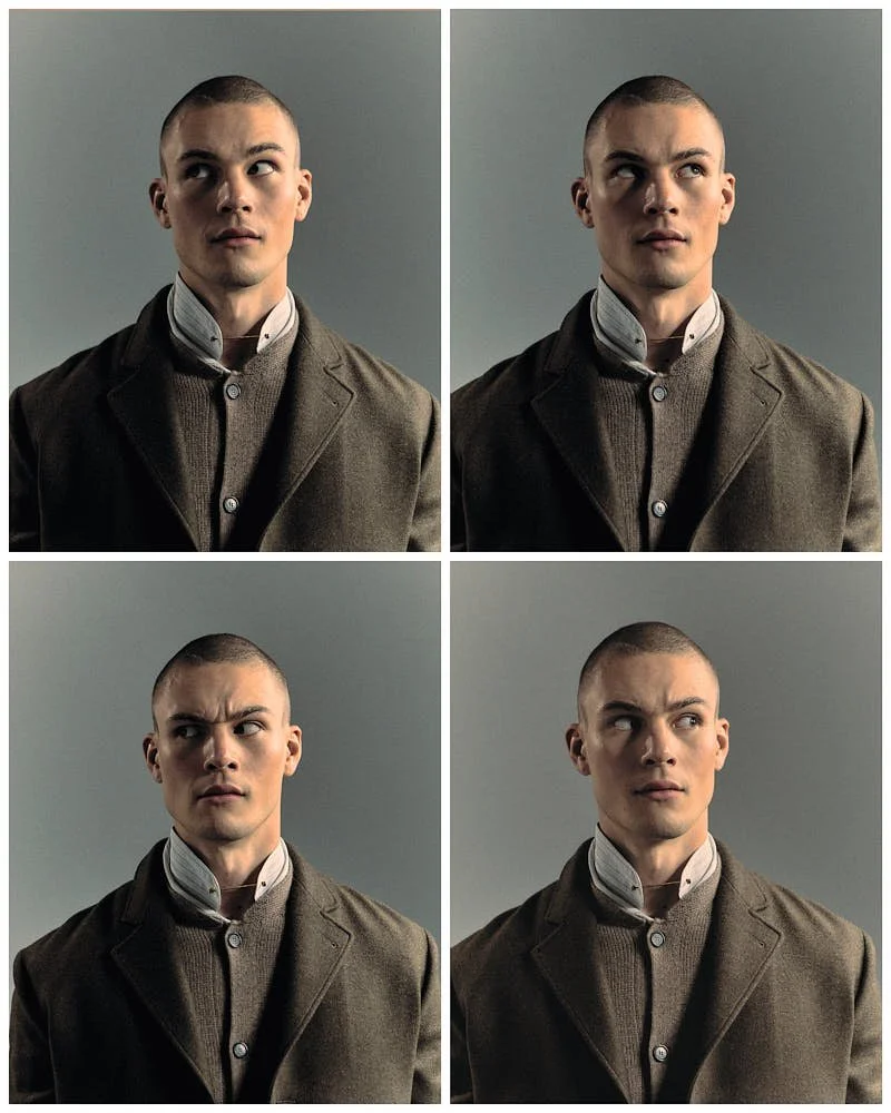 Samuel Watson by Cosimo Buccolieri for OFFLINE Issue 39 LE MILE Magazine Alban E. Smajli Sam wears a total look by LORO PIANA