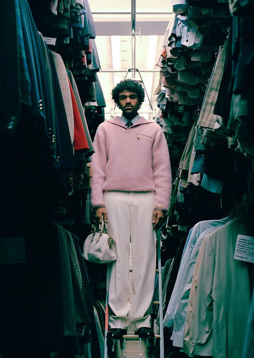Langston Uibel wearing Louis Vuitton FW26 for LE MILE Magazine photo by Frederik Rügger