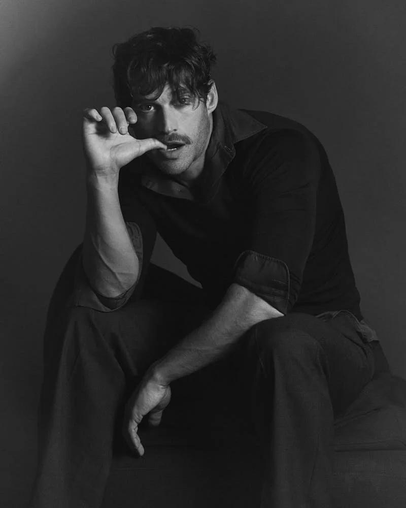 SIMONE BREDARIOL editorial FW25-26 lemilestudios LE MILE Magazine Simone wears a sweater by ETRO, a shirt by BRIONI, and pants by SANDRO