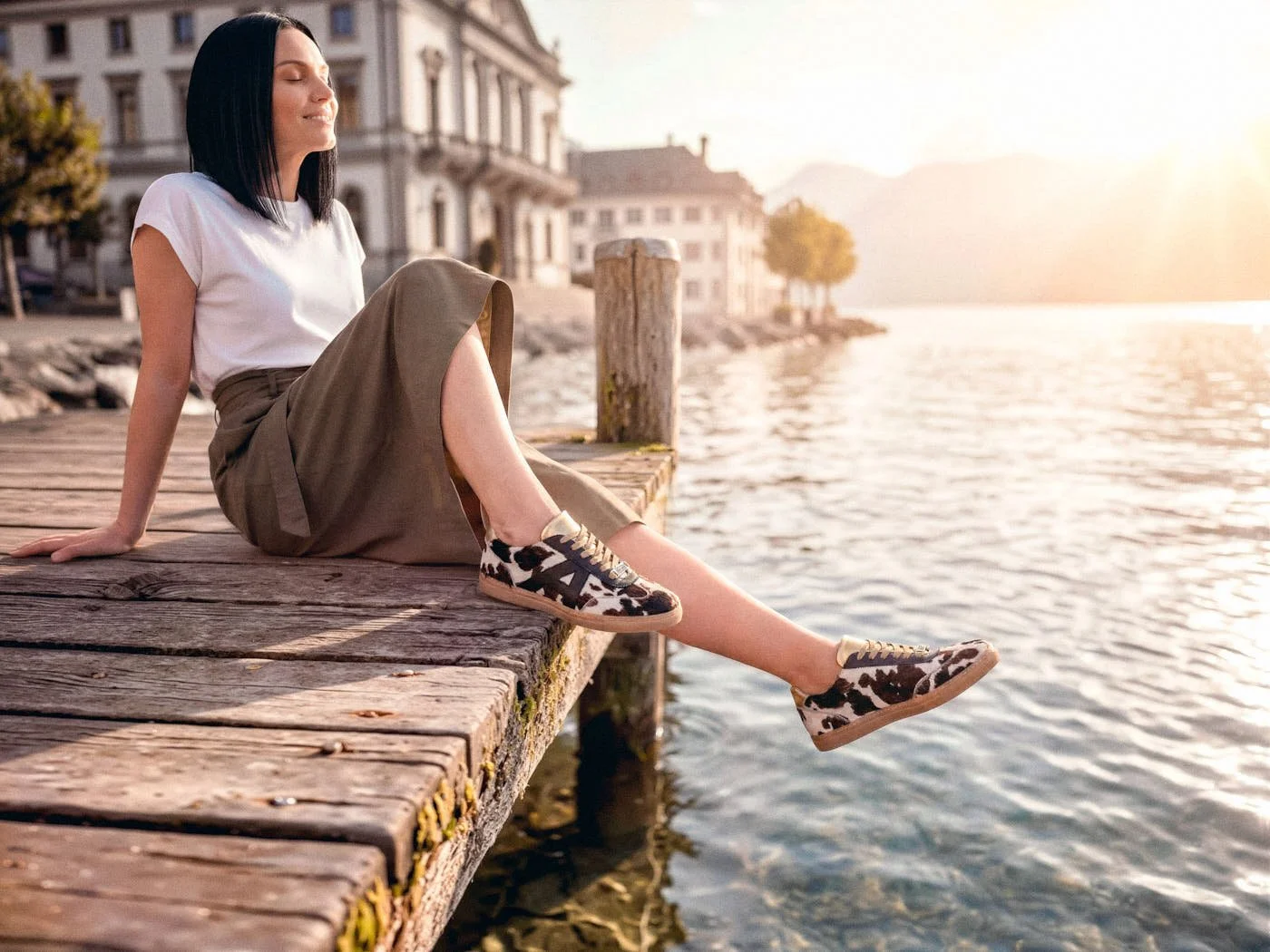 Ammann Shoes Sneaker Urban LE MILE Magazine cow pattern