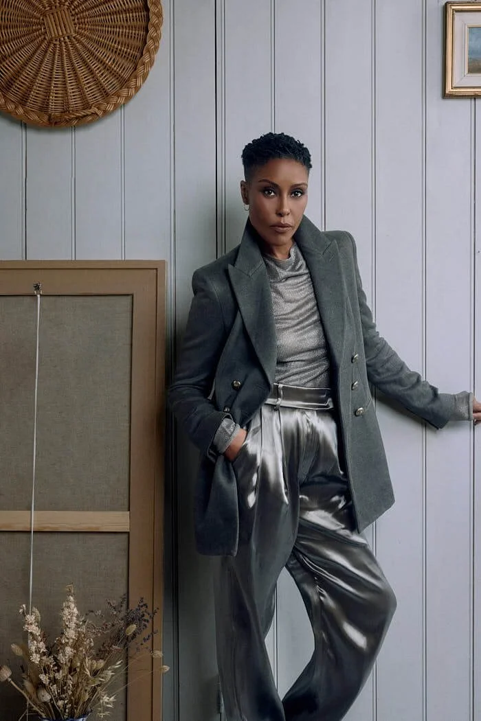 Christine Adams Hijack Season 2 photo by Ian Kobylanski LE MILE Magazine lemilestudios Christine Adams wears earrings by ARTE NOVA JEWELLERY and a full look by GIORGIO ARMANI