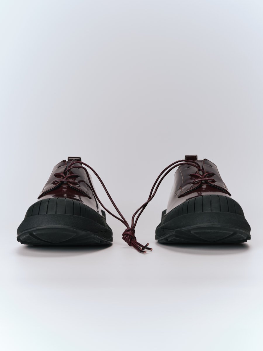 HIDDEN WHITE Footwear Brand LE MILE Magazine Asher Burgundy Leather Oxford Shoes