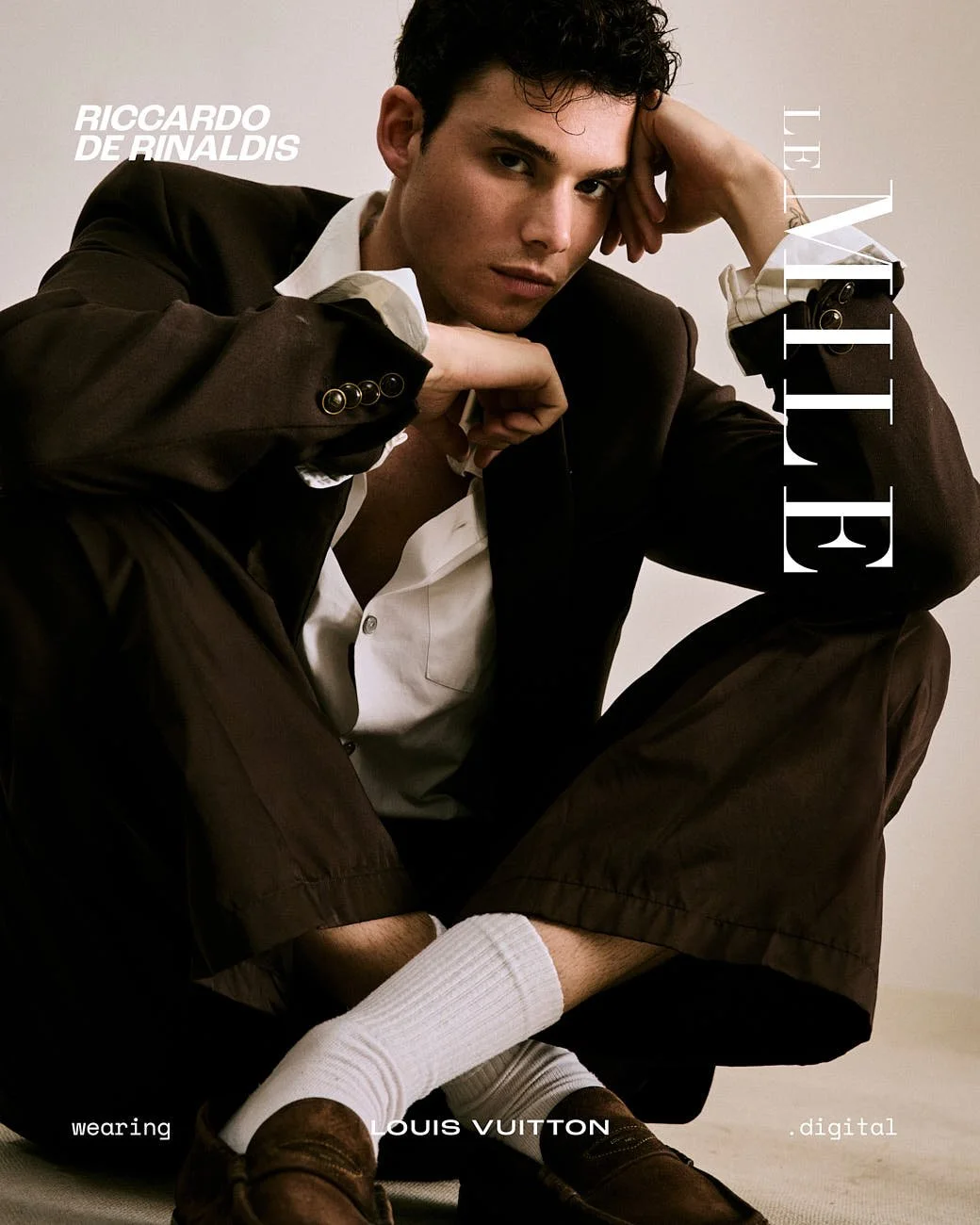 Riccardo de Rinaldis SS26 Digital Cover Story for LE MILE Magazine photographer Cosimo Buccolieri louis vuitton look