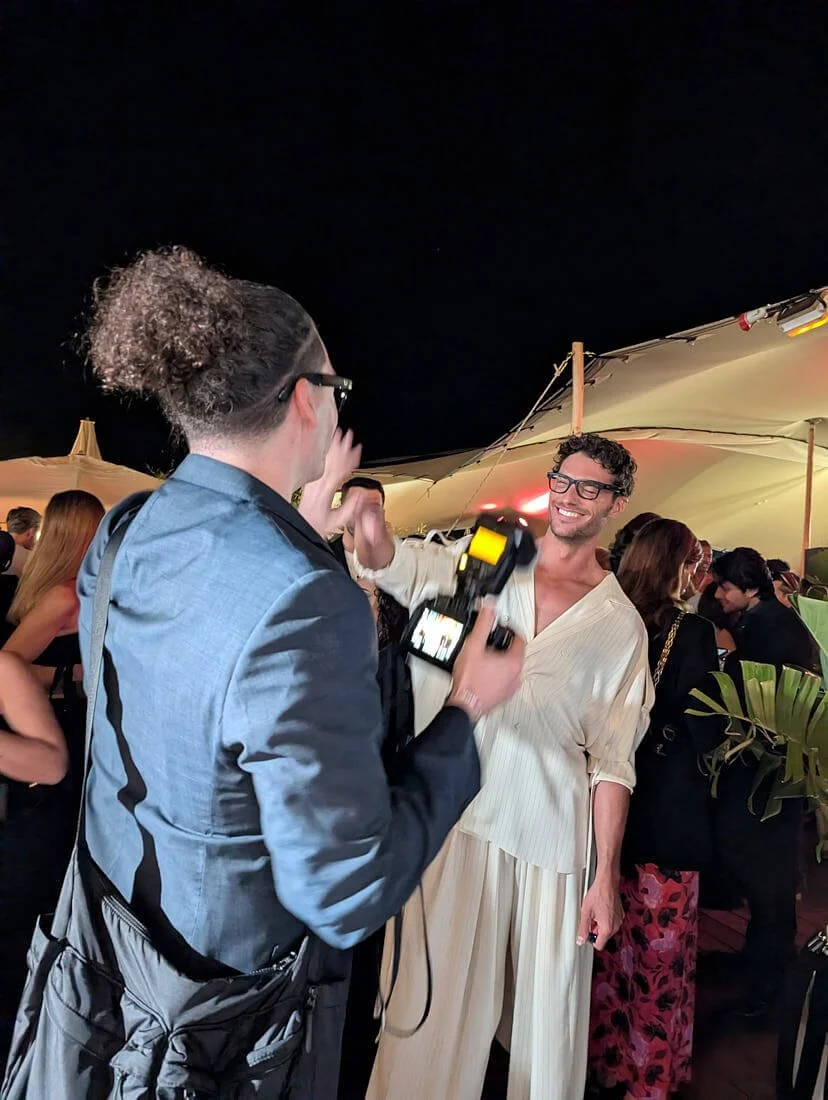 The Personal Edit of Aurelien Muller at Cannes 2026 for Le Mile Magazine. The glasses. Ray-Ban Meta.