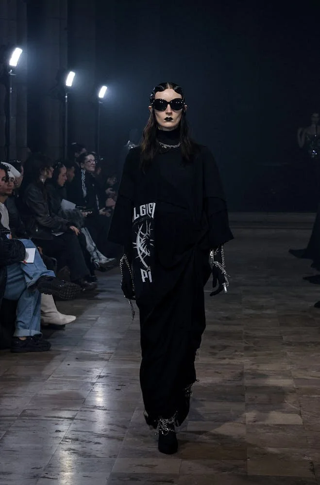 Algieri Paris Fashion Week FW26 LE MILE Magazine lemilestudios runway look dress with keys