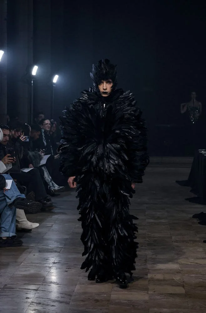 Algieri Paris Fashion Week FW26 LE MILE Magazine lemilestudios runway look dress with keys