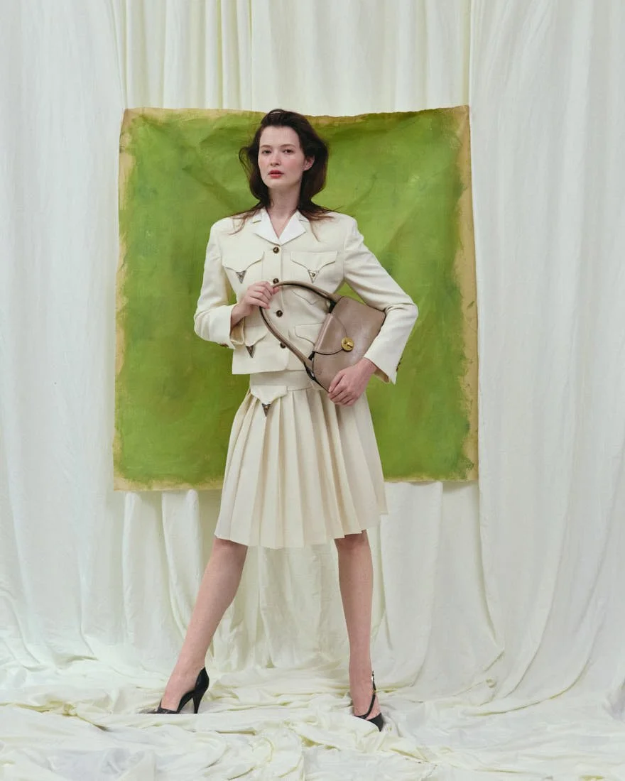 MADDIE STANLEY SS26 Editorial for LE MILE Magazine Maddie wears a total look by VERSACE 
