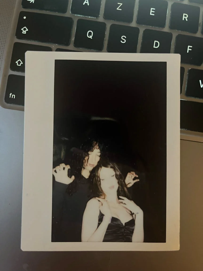 My favourite picture together with Loup. My booker Florence took it with a Polaroid.