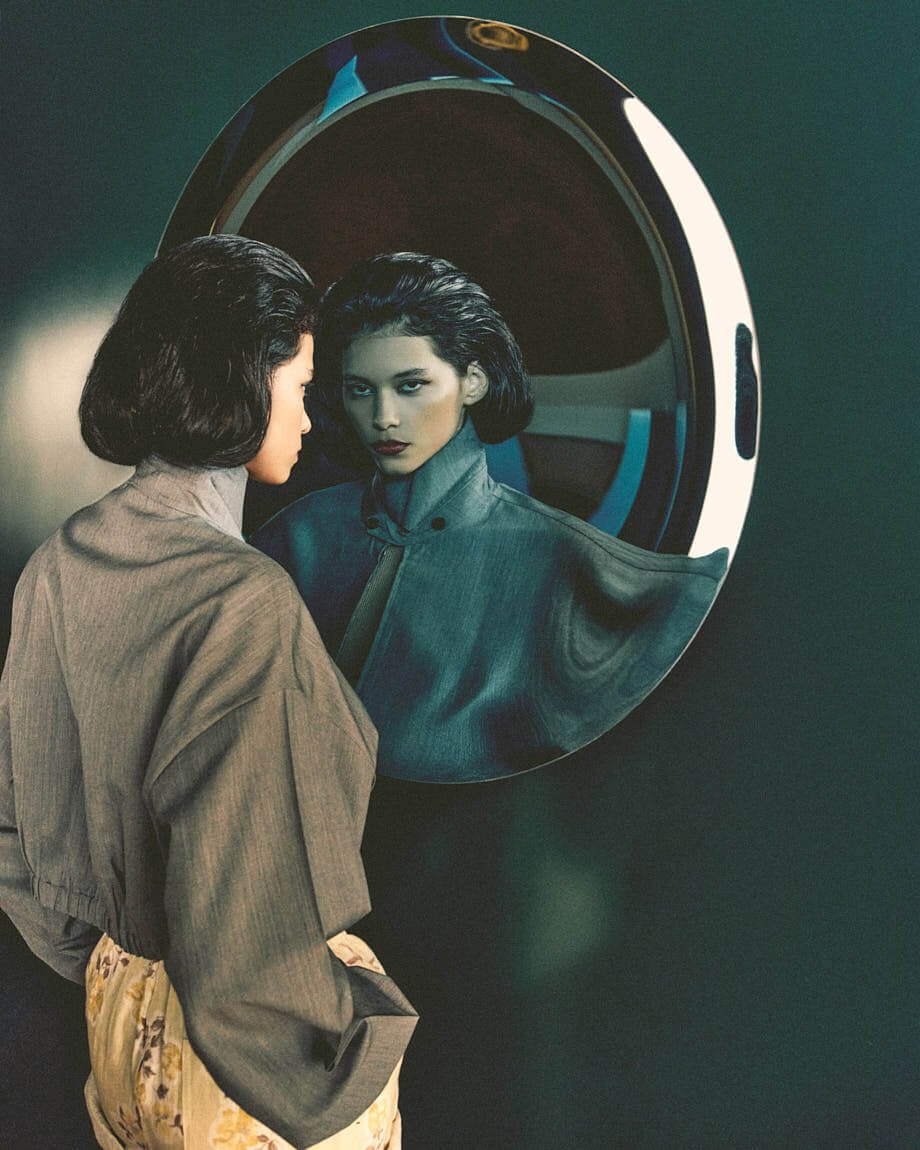MARIA MAVAREZ LE MILE Magazine photo Cosimo Buccolieri SS26 Fashion Editorial Maria wears a total look by PRADA