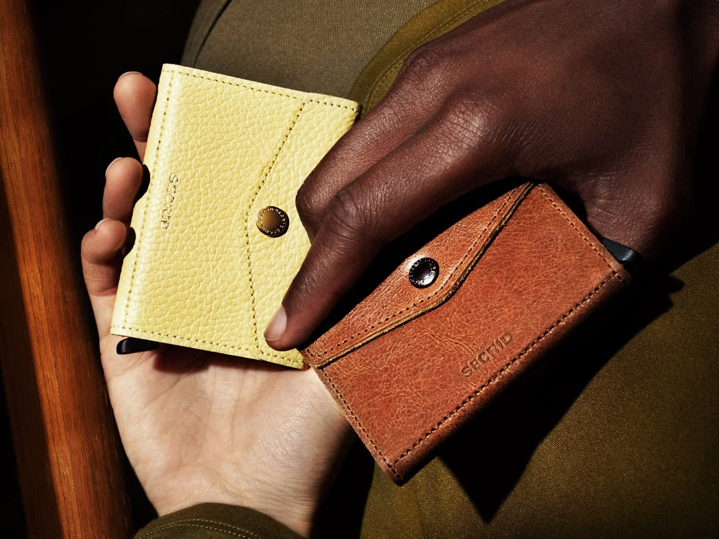 Secrid Envelope Vintage Cognac and Pebble Butter Yellow LE MILE Magazine