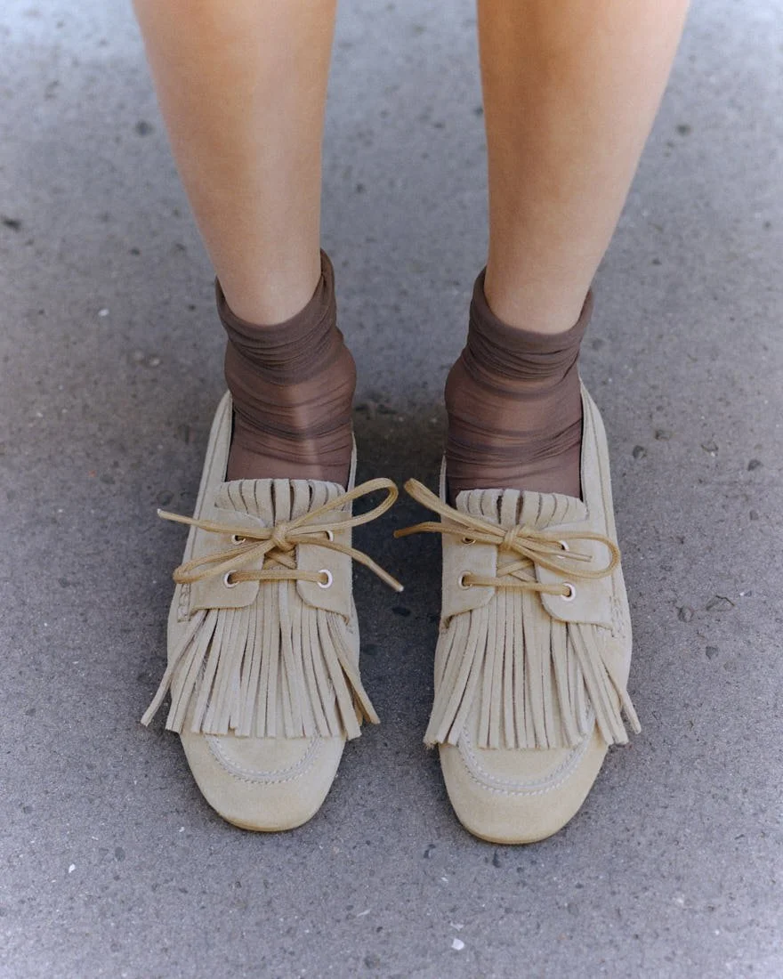 NUBIKK SS26 Collection Joan Macaw Beige Slip Ons Women LE MILE Magazine