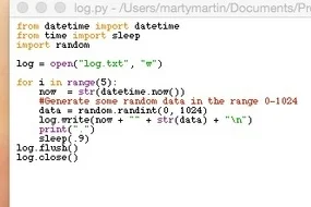 Logging Data to a text file in Python