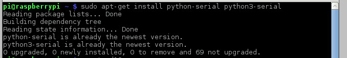 apt-get to get the python serial library 