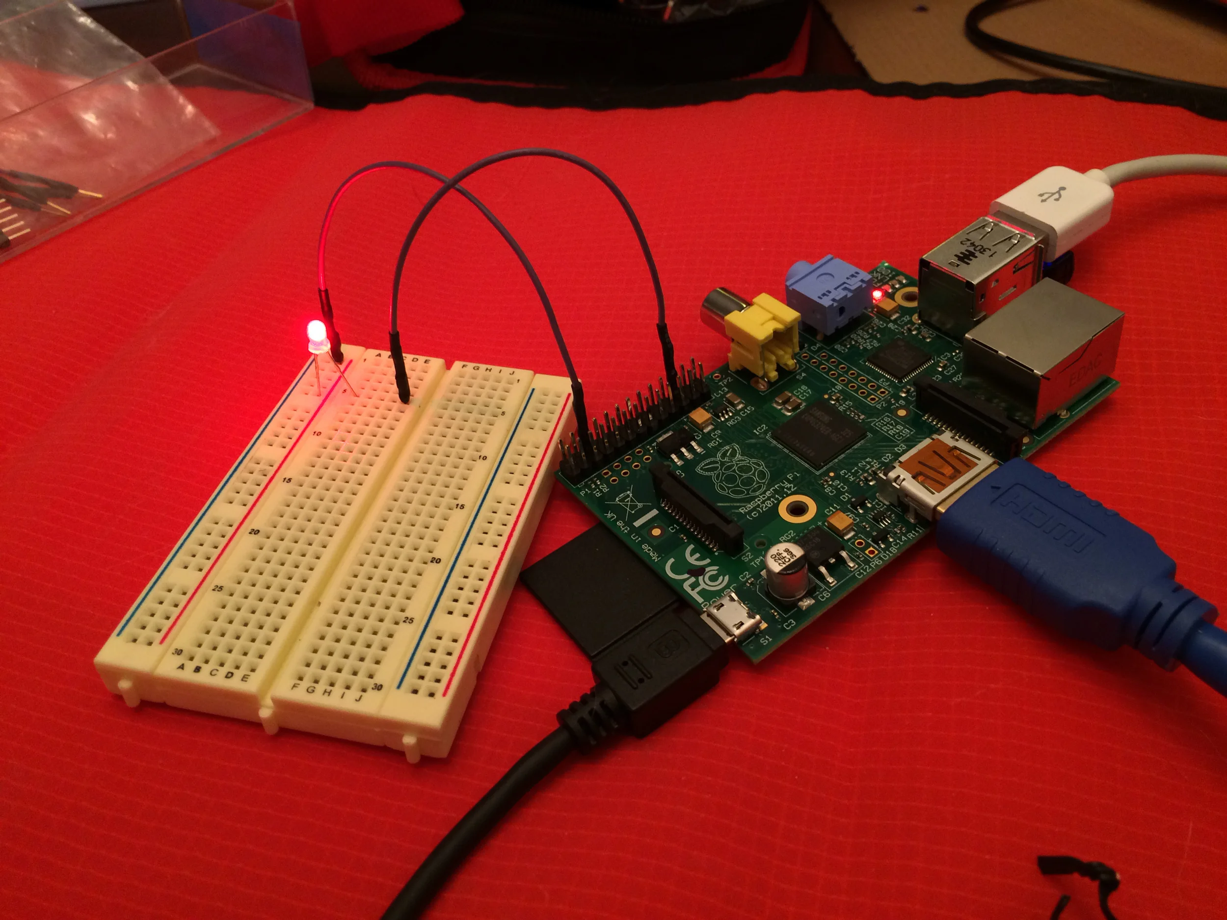 Using Linux on Raspberry Pi to control an LED