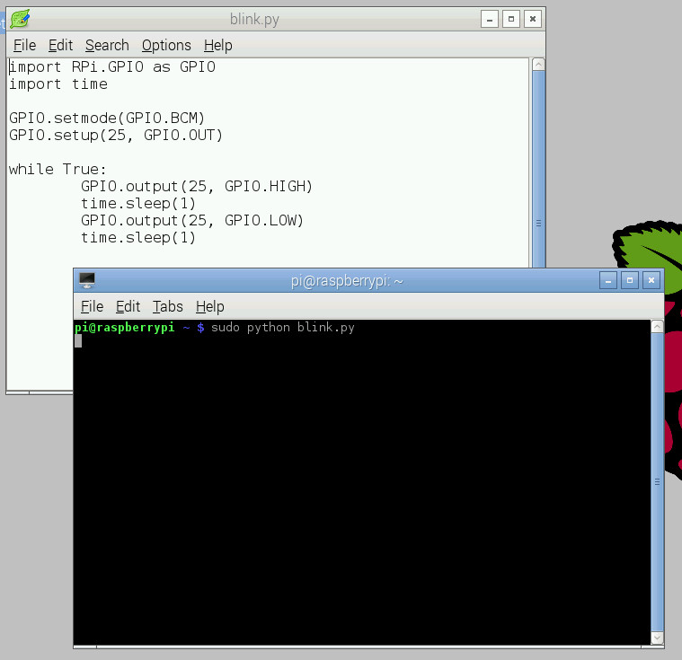 Blinking and LED with Python