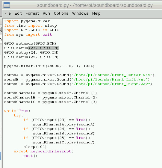Python Code for SoundBoard Project