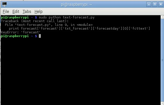 Failed: Partial JSON response from Weather Underground's API
