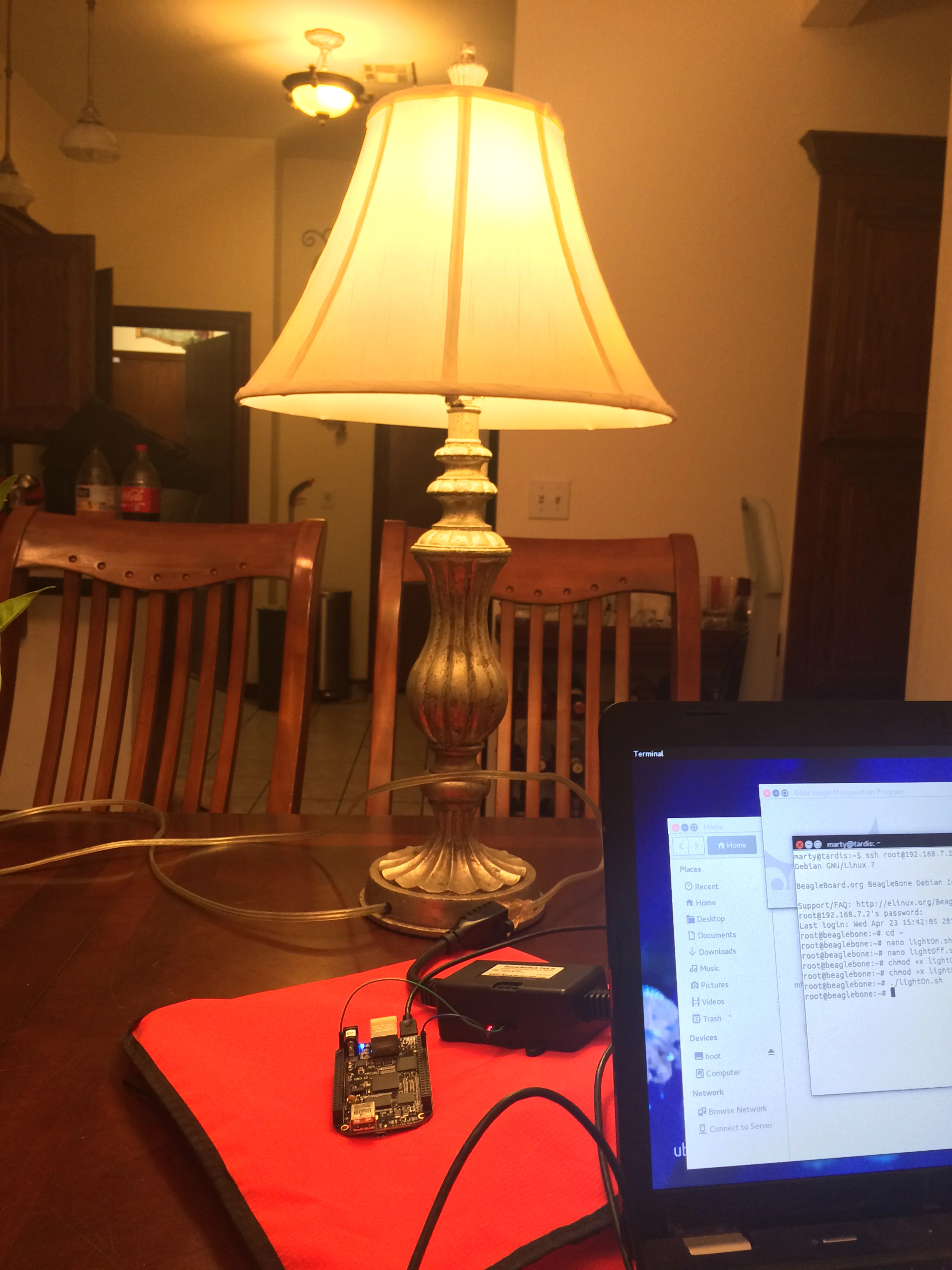 Control a lamp with the BeagleBone Black