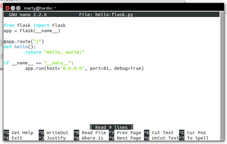 Hello World app