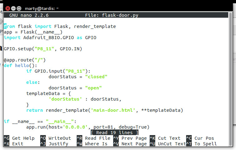 Code for door app