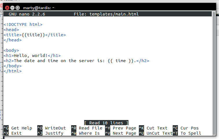 Webpage template