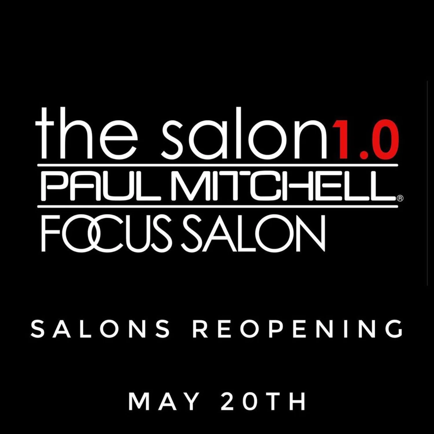 Salon Temporary Closure — The salon 1.0 Paul Mitchell Focus Salon