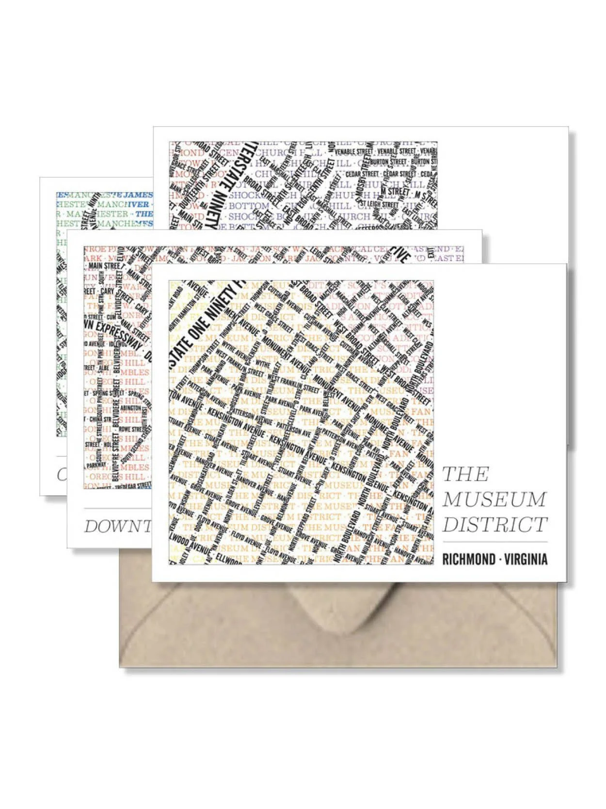 Richmond Type Map Notecards