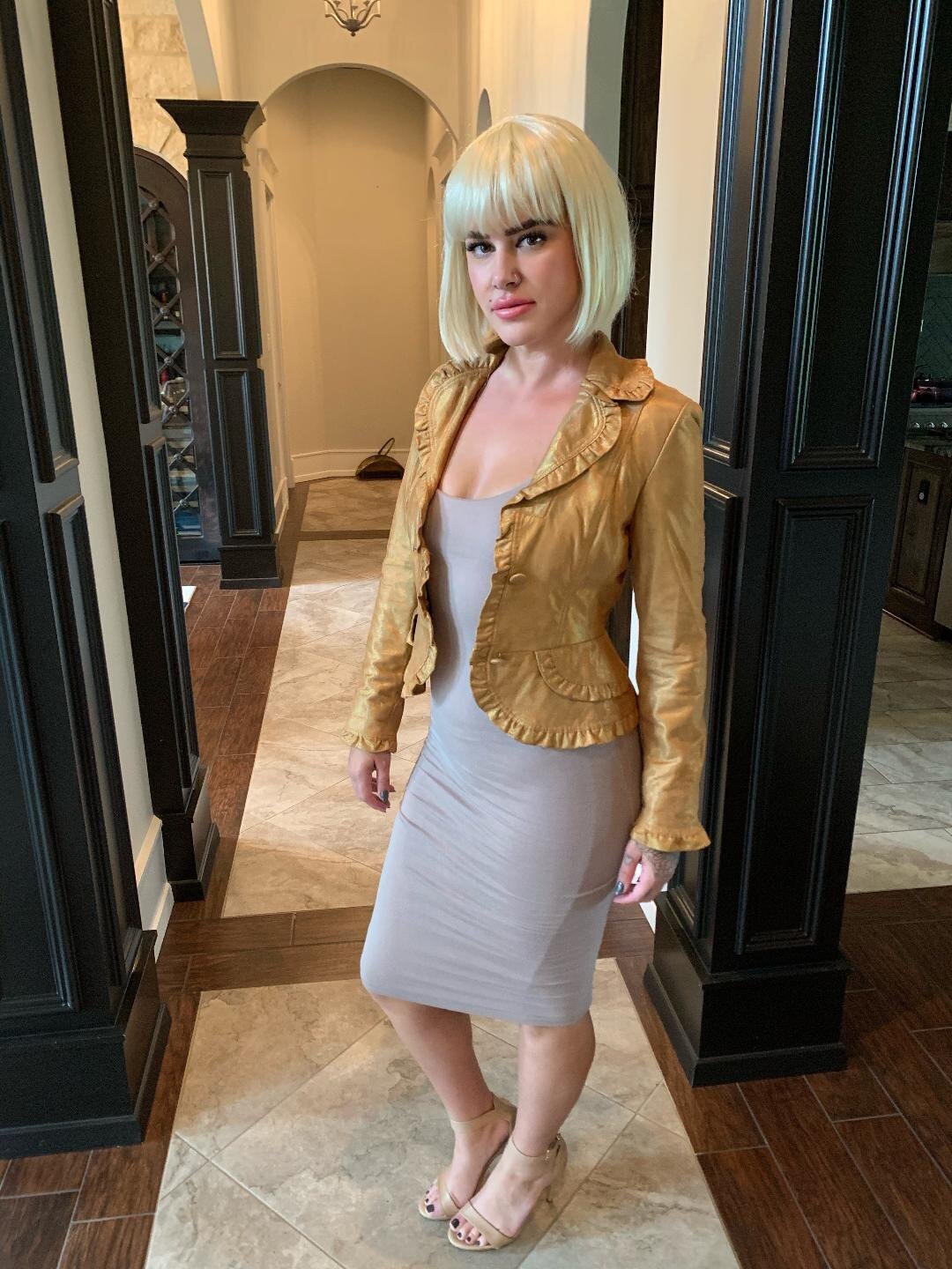 Escada Blazer Metallic detail Gold