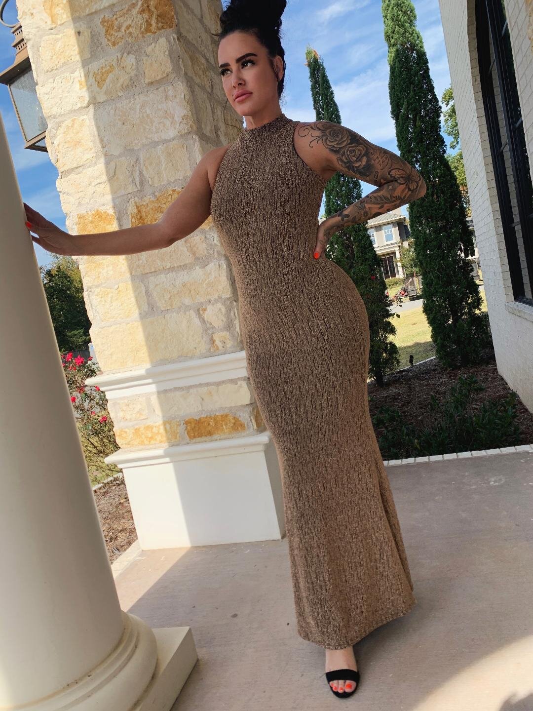 Gold Formal Holiday Dress