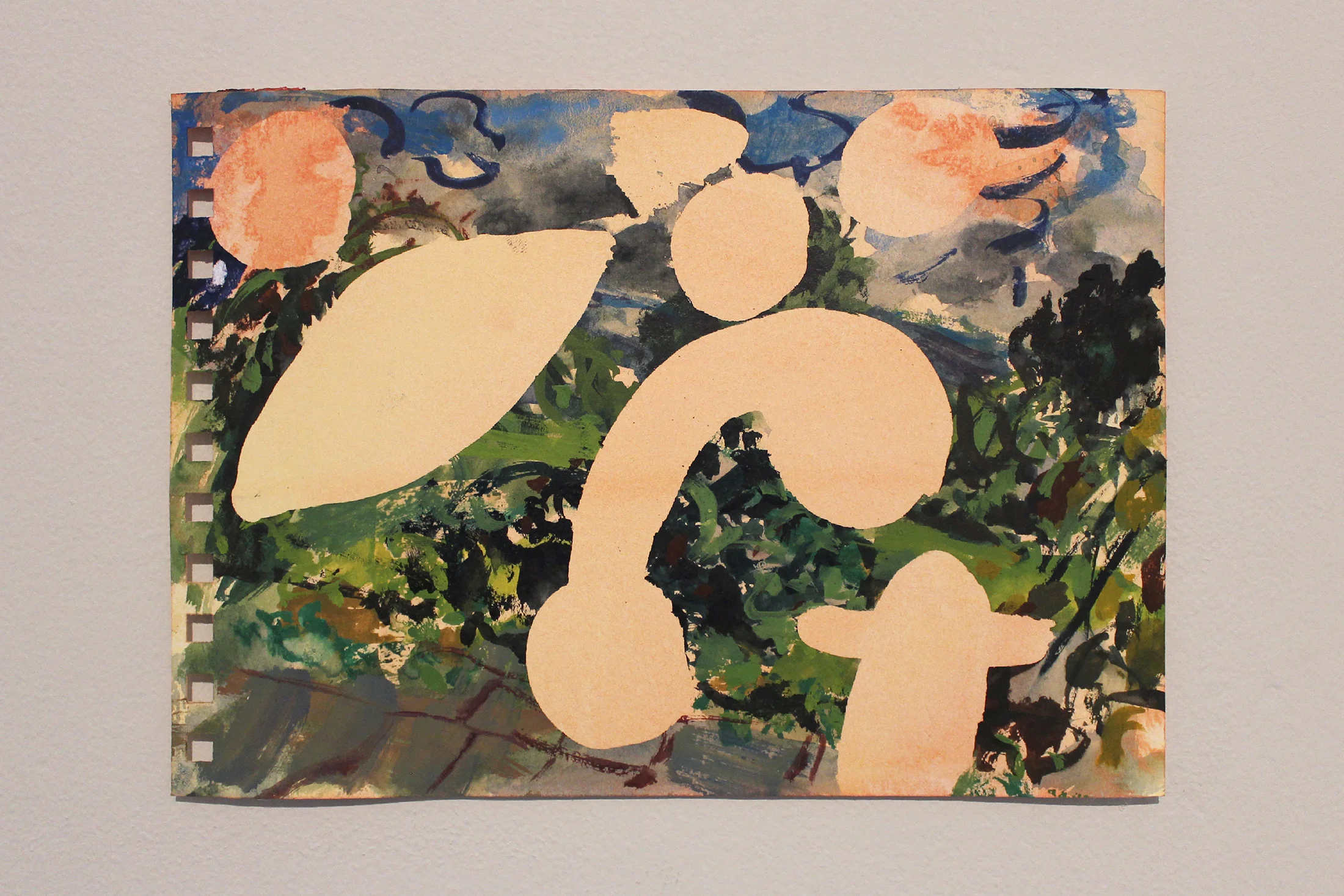 From the series En Plein Air Paintings (Hestercombe), 2015, watercolour, acrylic, sunlight-developed dye on paper, 14.8 x 21 cm