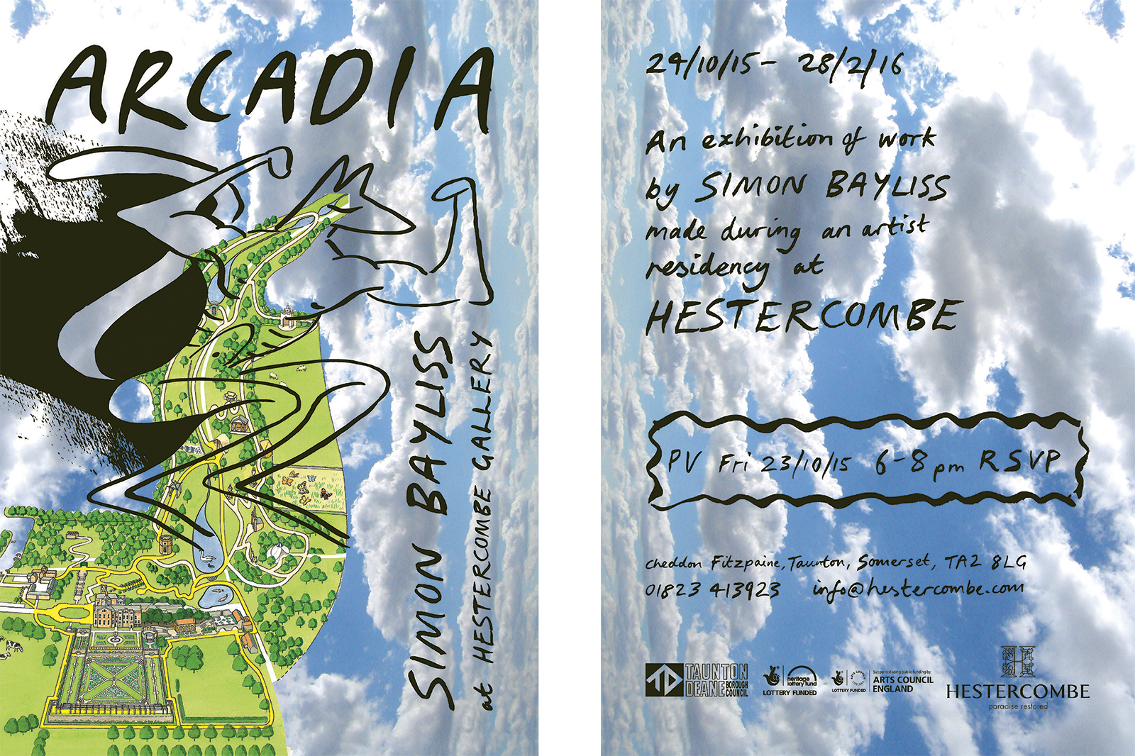 Exhibition flyer design (front and back), 2015, A5