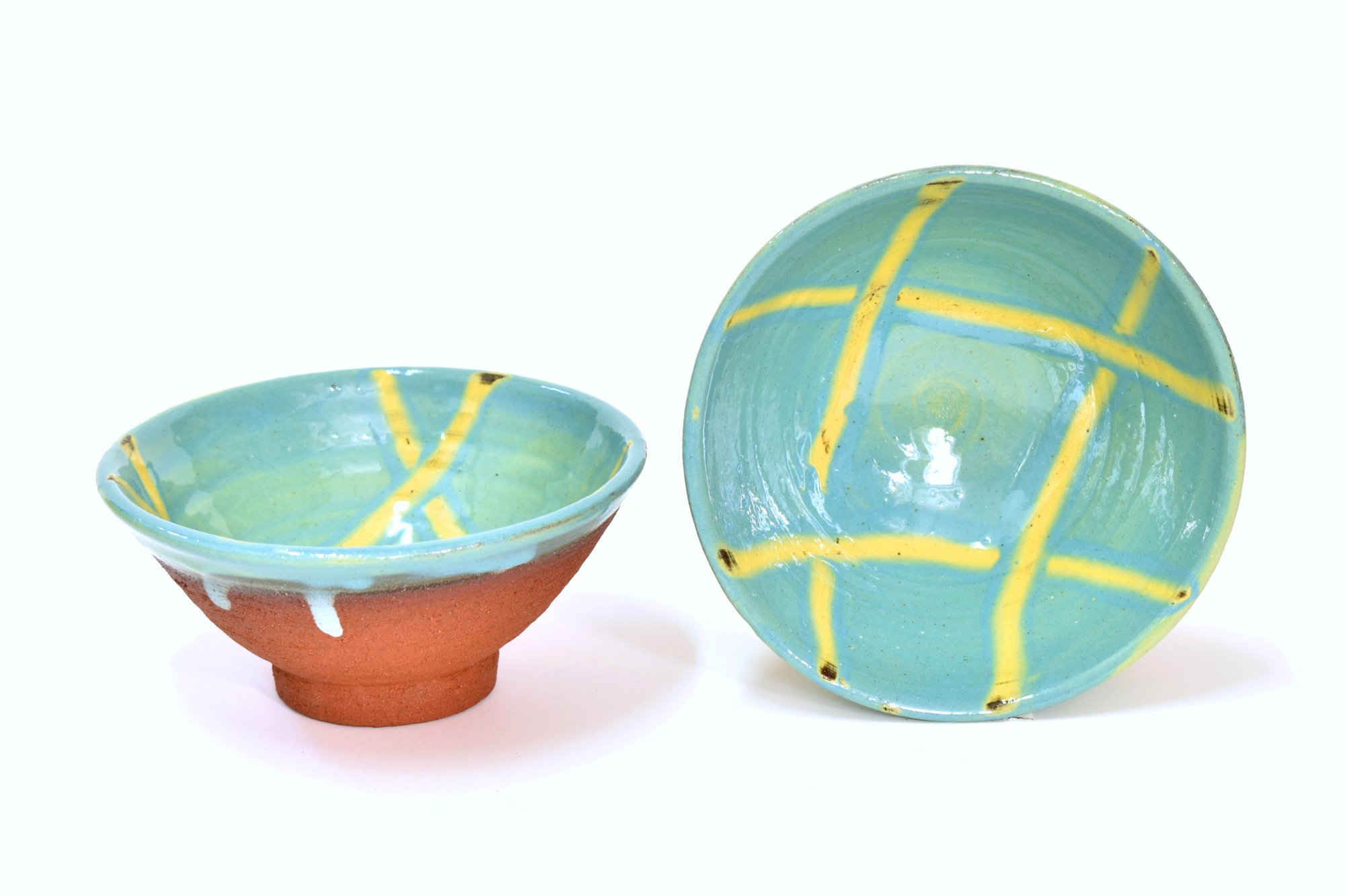   Breakfast Bowl , single-fired terracotta, coloured slips, clear glaze, ⌀: 15 cm 