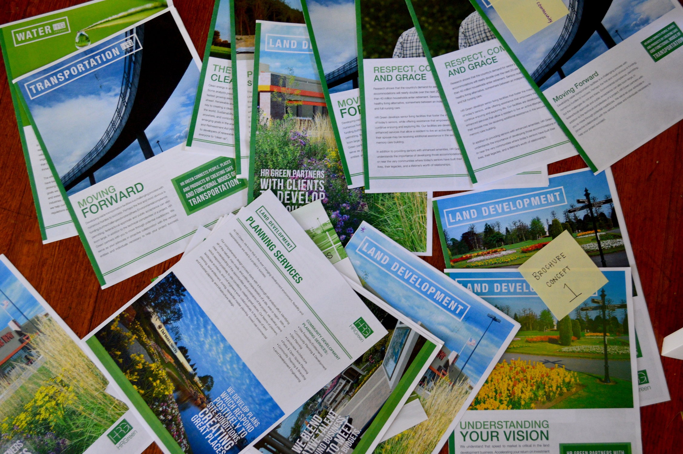Collection of HR Green Brochure Mockups