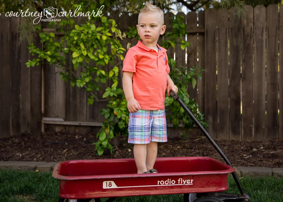 Patterned shorts are great for little boys