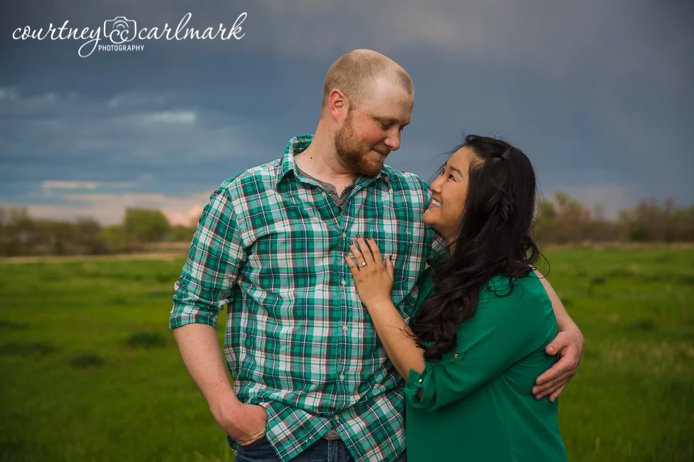One pattern and one solid is good for couples