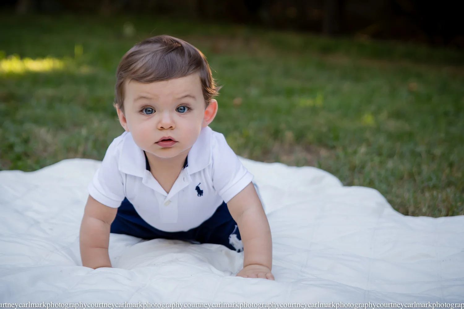 Trey Man: 9 months & cake face